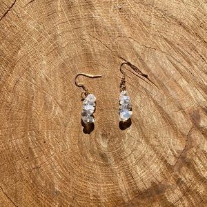 3 for $10 handmade clear quartz earrings